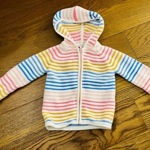Joules rainbow sweater hoodie zip up